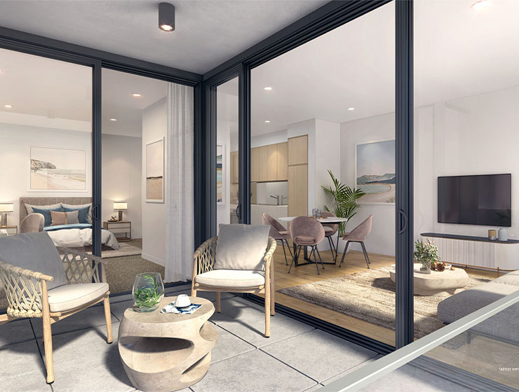 Macquarie Tower Charlestown SDA NDIS Living Room