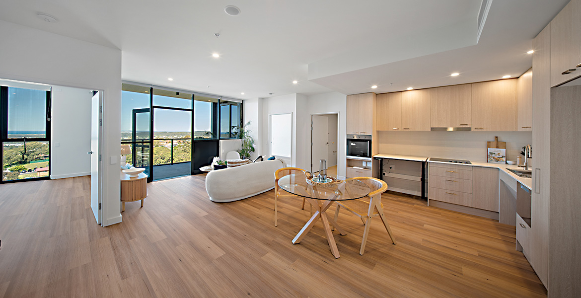 Lounge Kitchen Macquarie Tower SDA NDIS Charlestown
