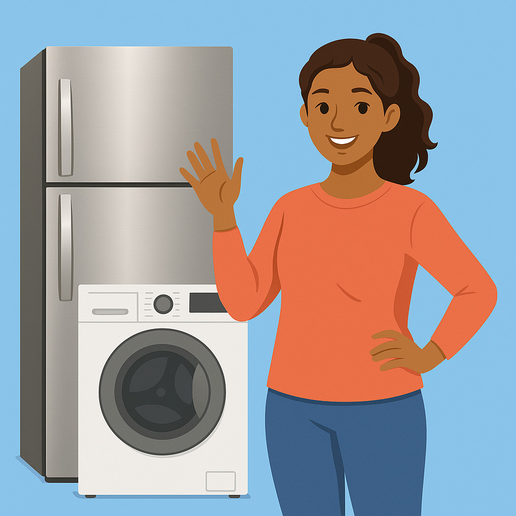 Free Fridge and Washer Dryer